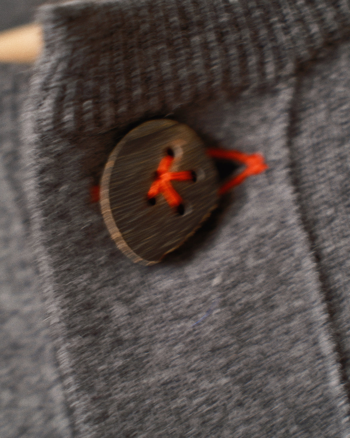 Wool knit cardigan Gray