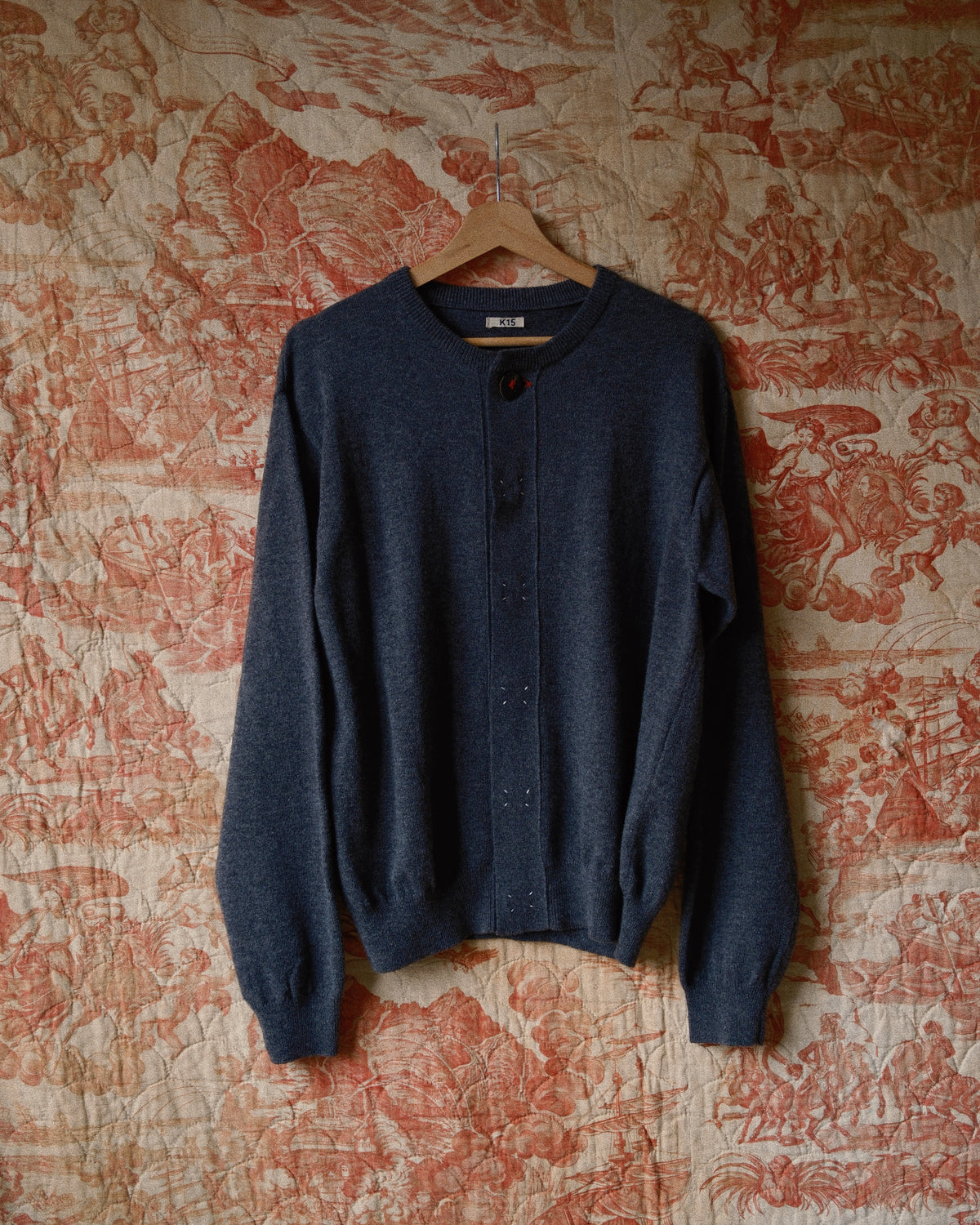 Wool knit cardigan Gray