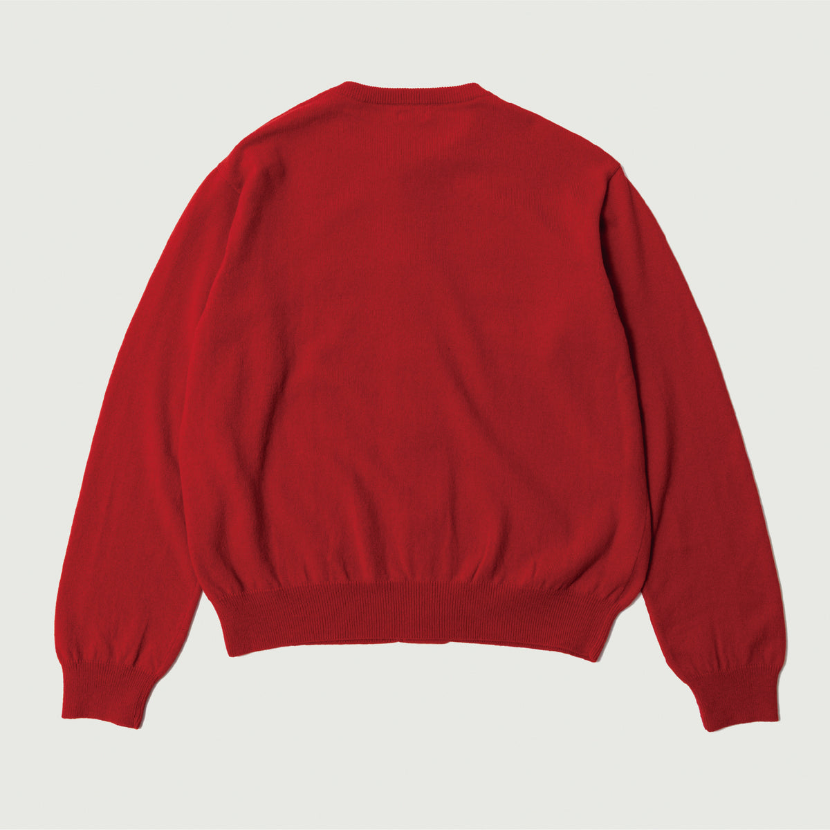 Wool knit cardigan Red