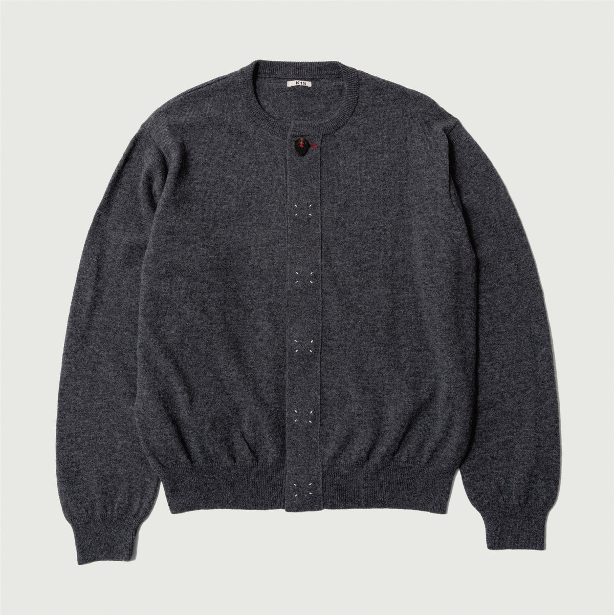 Wool knit cardigan Gray