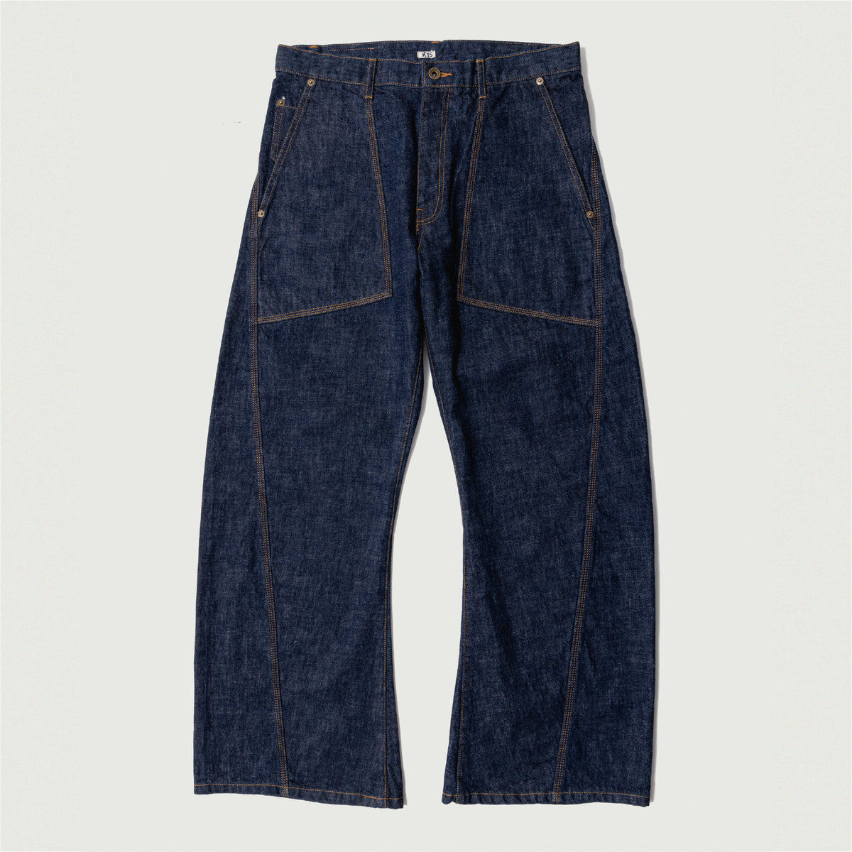 3D Cutting Denim Pants Indigo