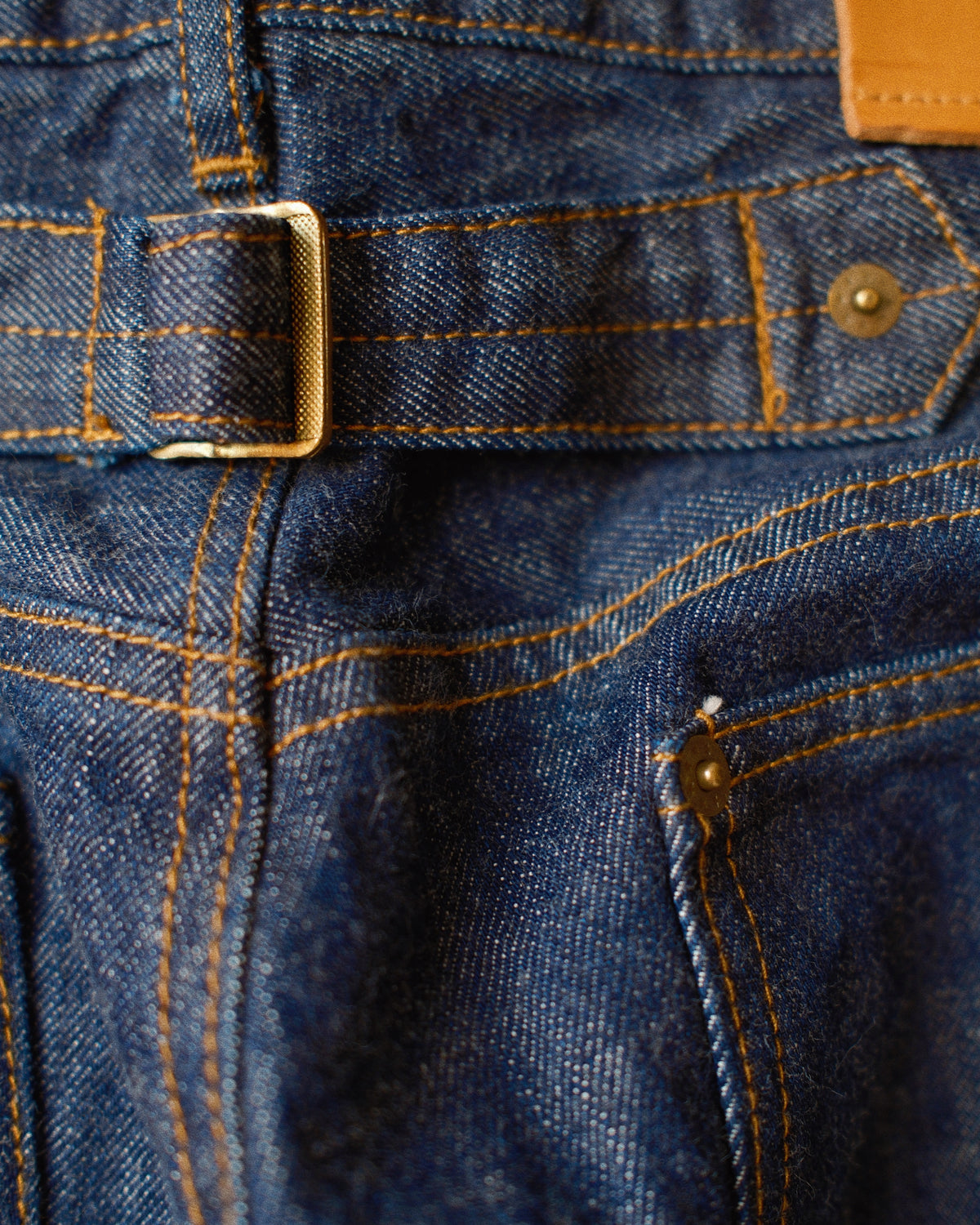 3D Cutting Denim Pants Indigo