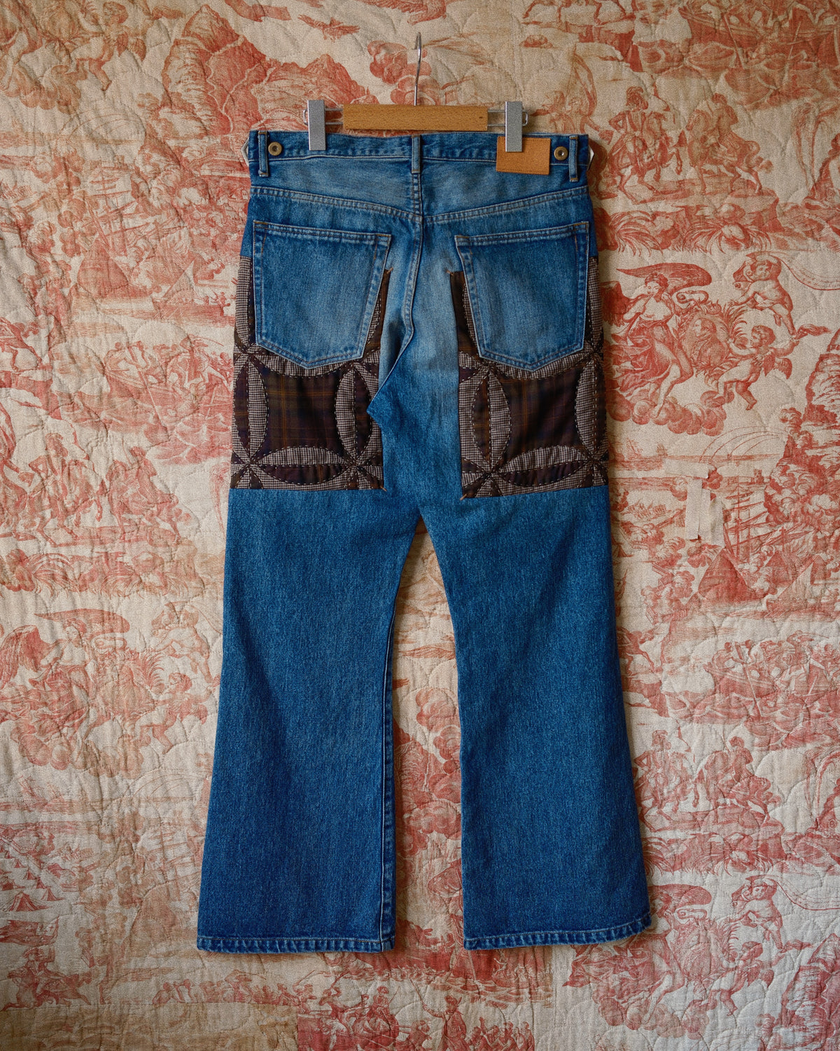 Quilt denim pants Indigo