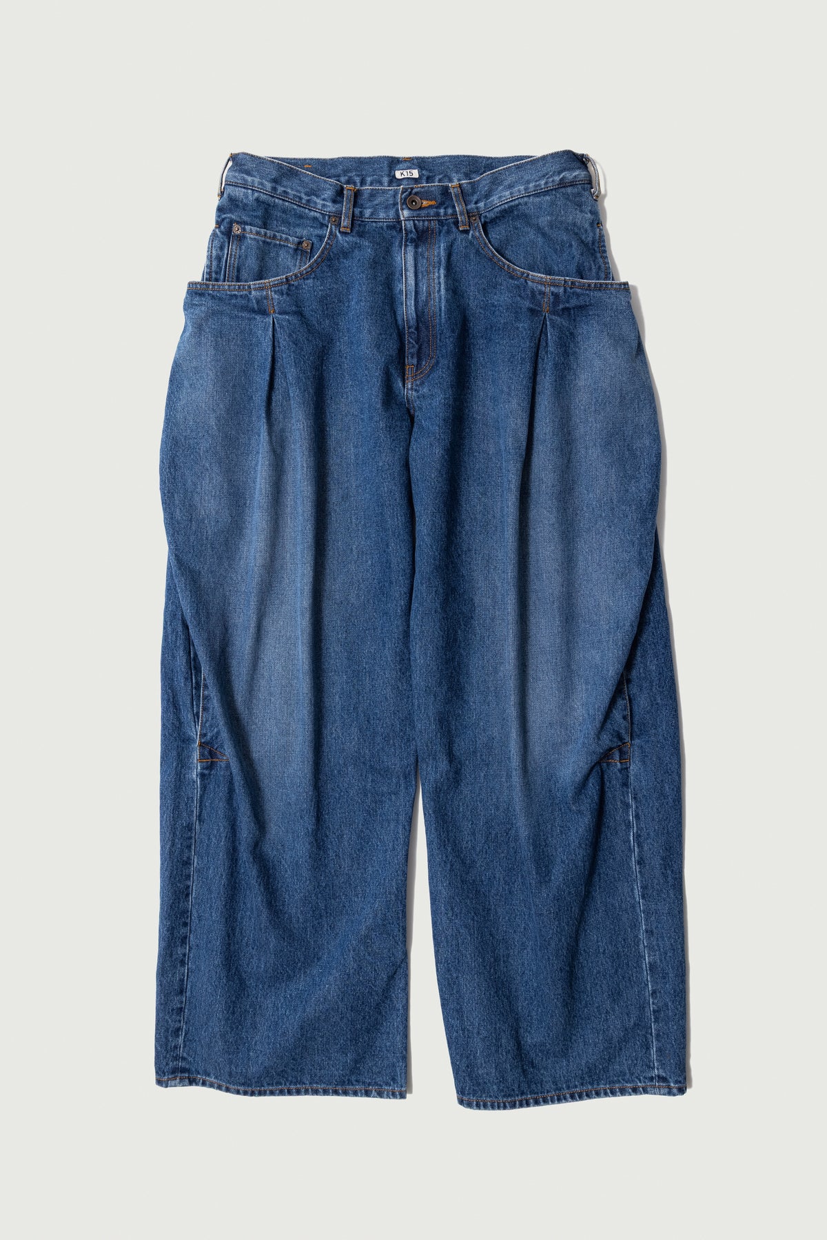 3D Cutting Denim Pants Indigo