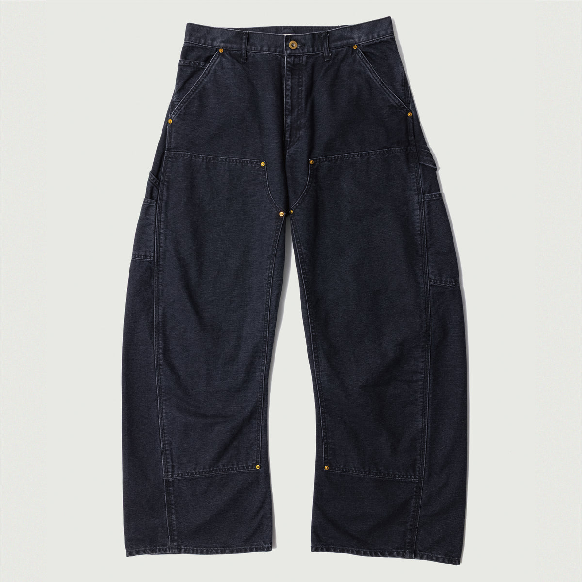 3D Cutting Painter Pants Black