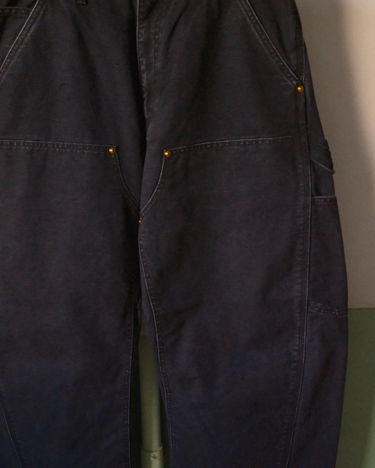 3D Cutting Painter Pants Black
