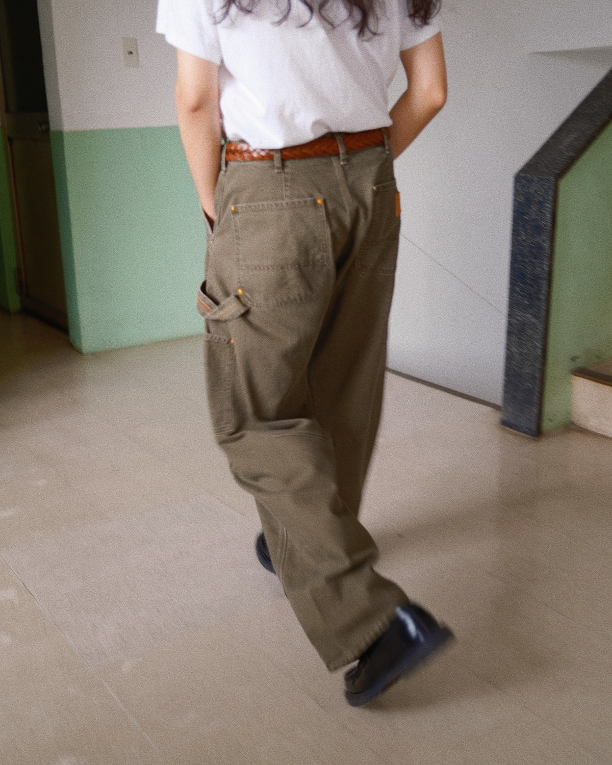 3D Cutting Painter Pants(P−10 Khaki)