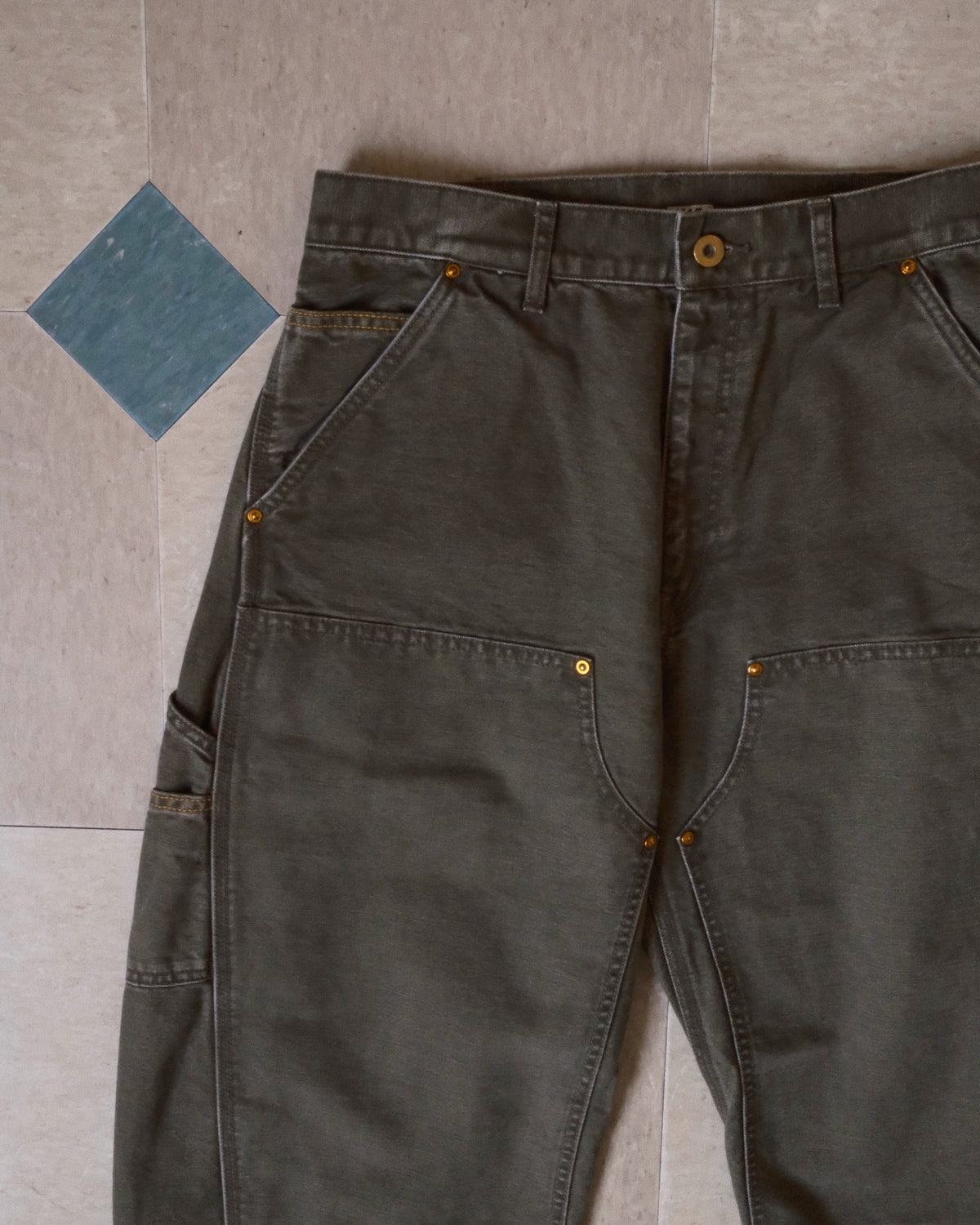 3D Cutting Painter Pants(P−10 Khaki)