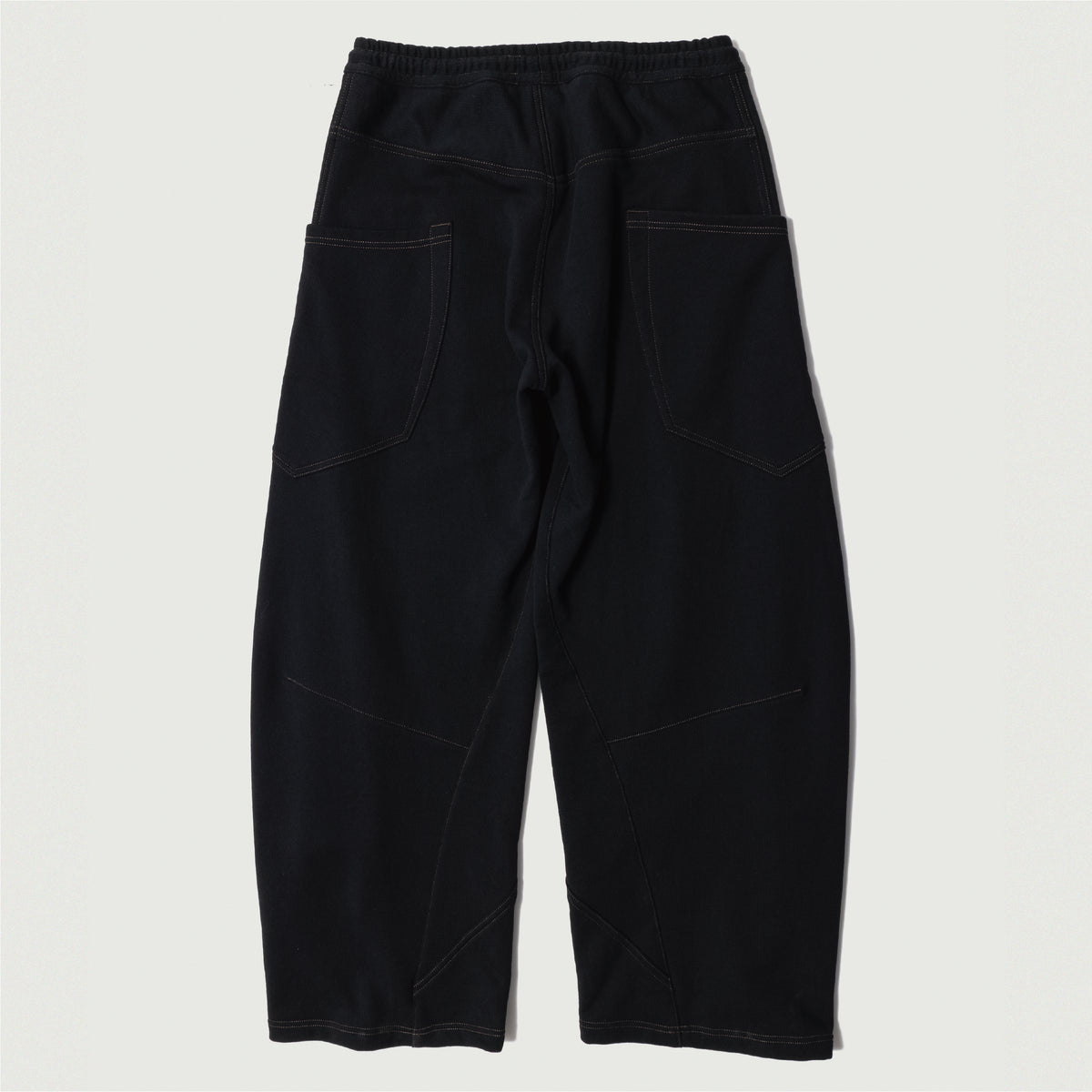 3D cutting sweat pants Black