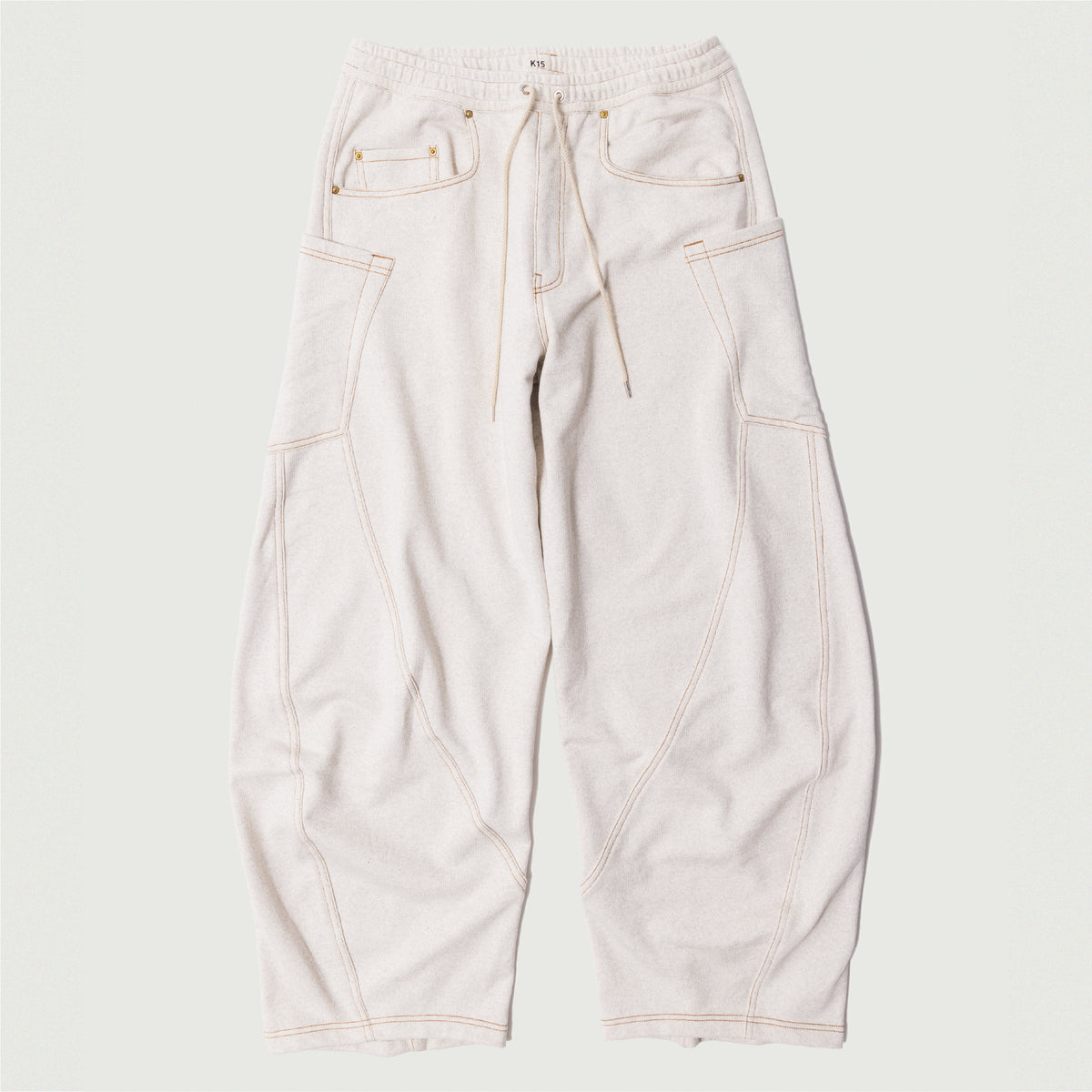 3D cutting sweat pants Oatmeal