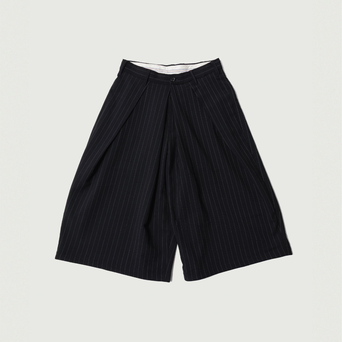 Cropped Bonded Wool Pants Black