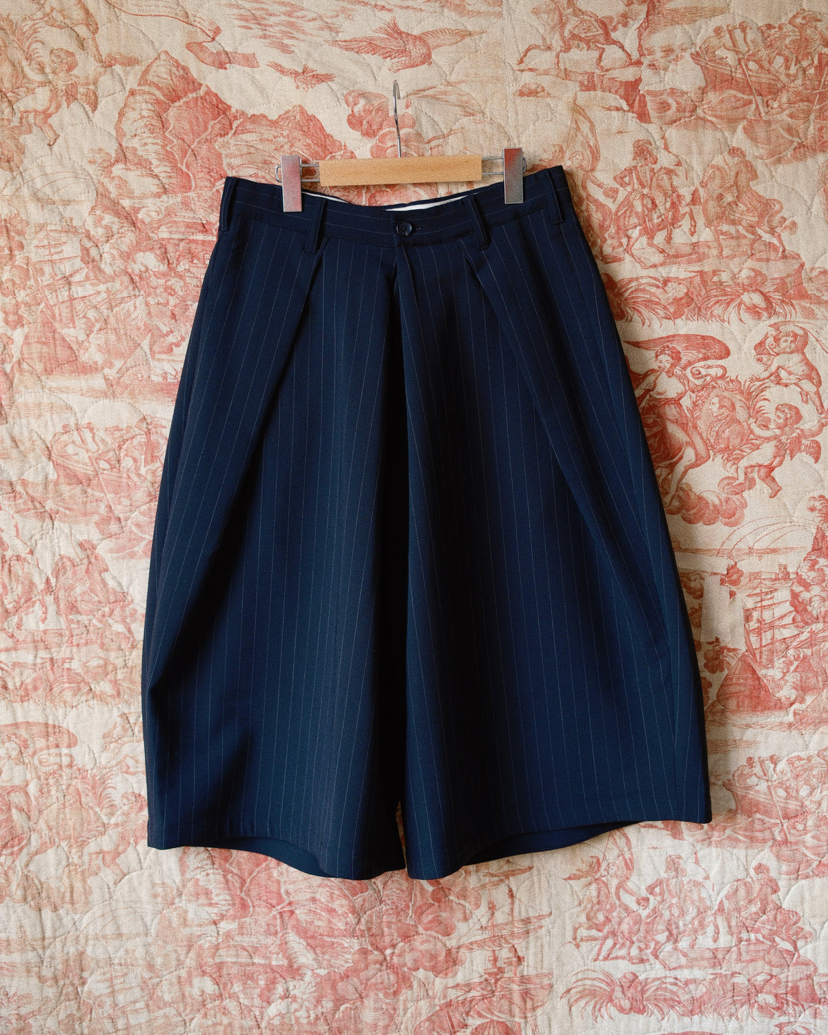 Cropped Bonded Wool Pants Black