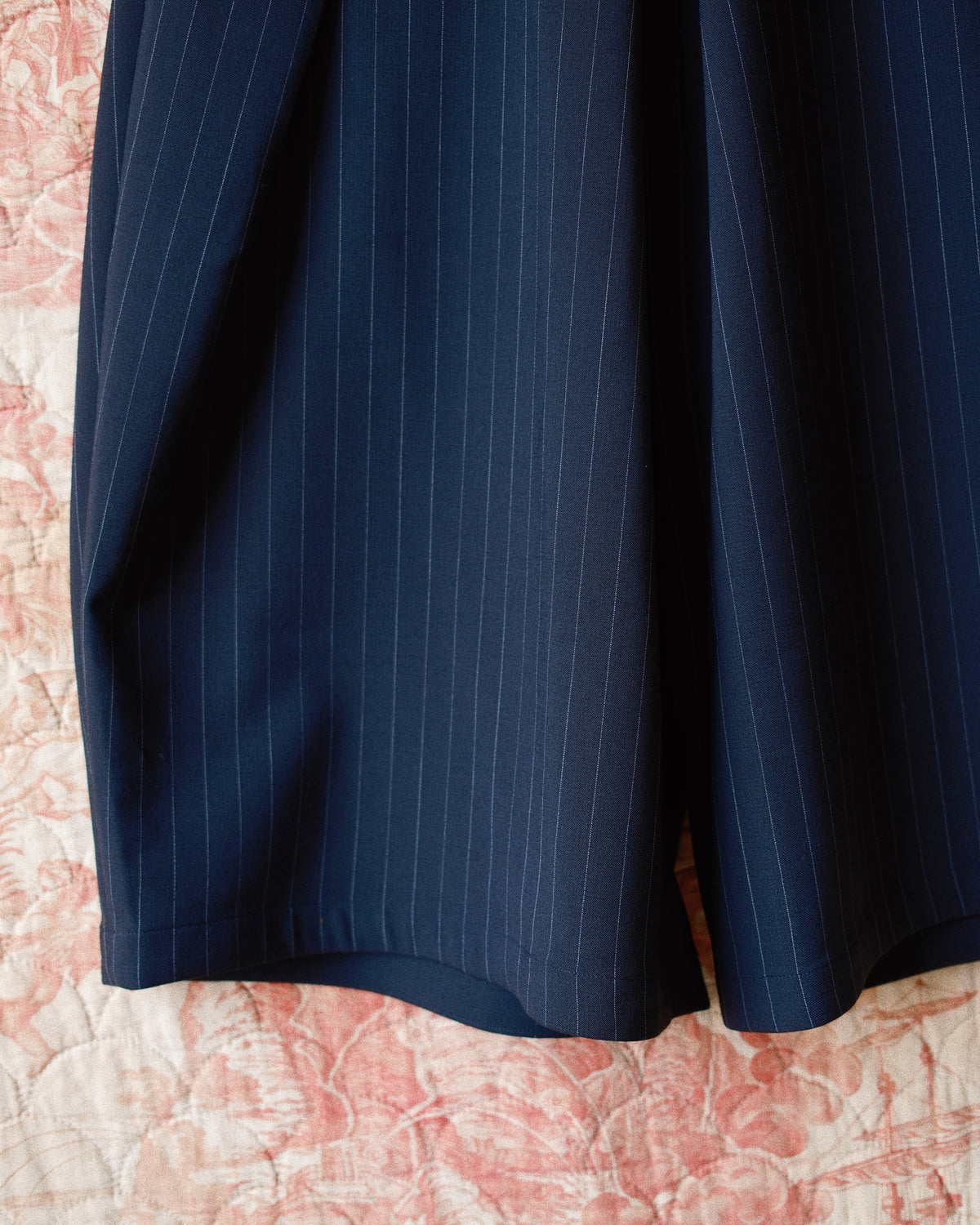 Cropped Bonded Wool Pants Black