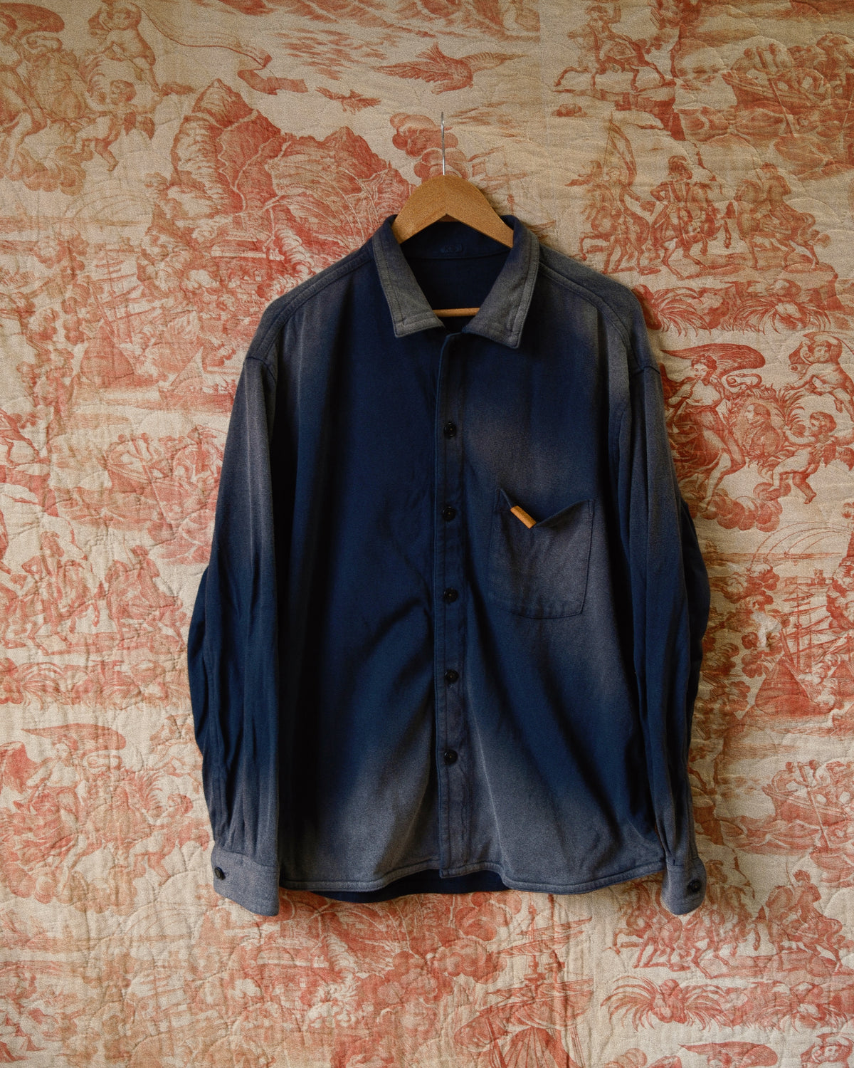Faded work shirt Black