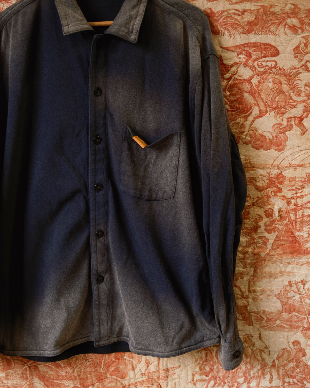 Faded work shirt Black