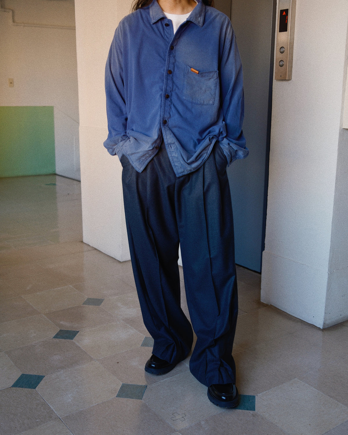 Faded work shirt Blue