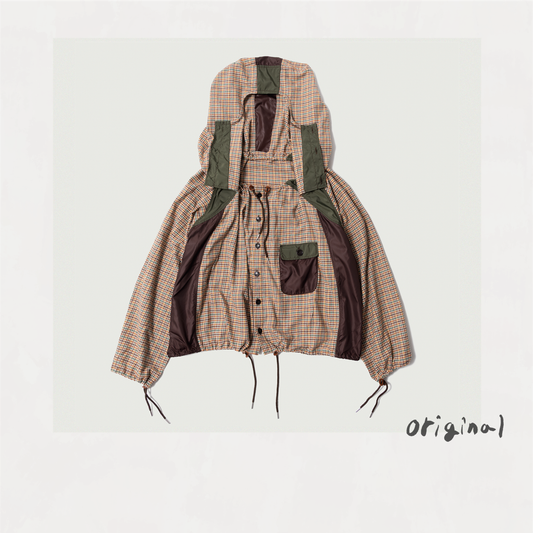 Checked Smock Shirt Brown