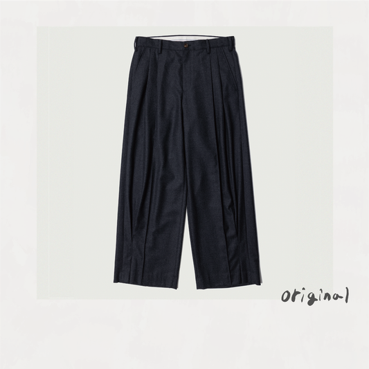 Tuck Pleats Pants Gray