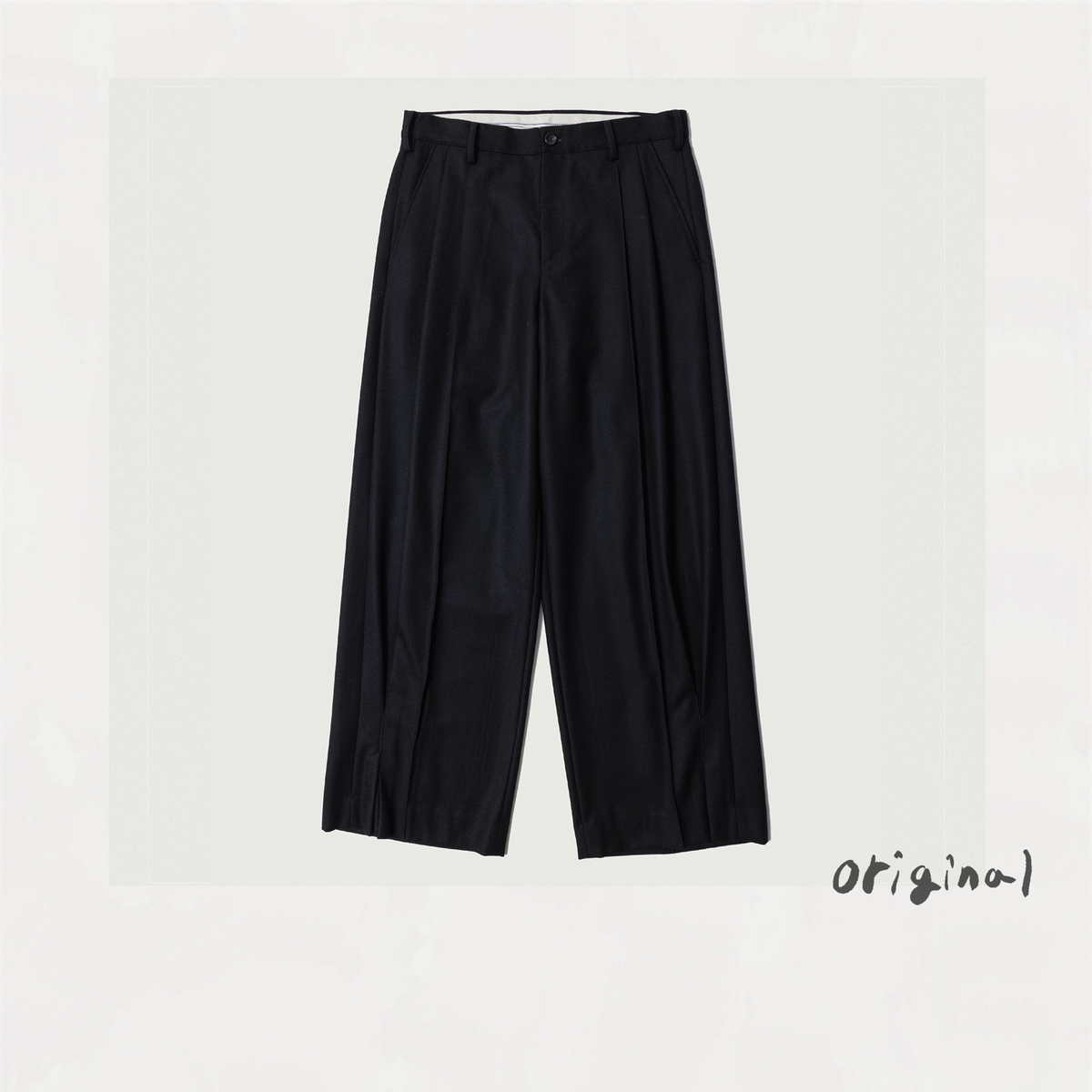 Tuck Pleats Pants Black