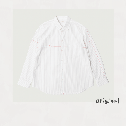 Round Collar Shirt White