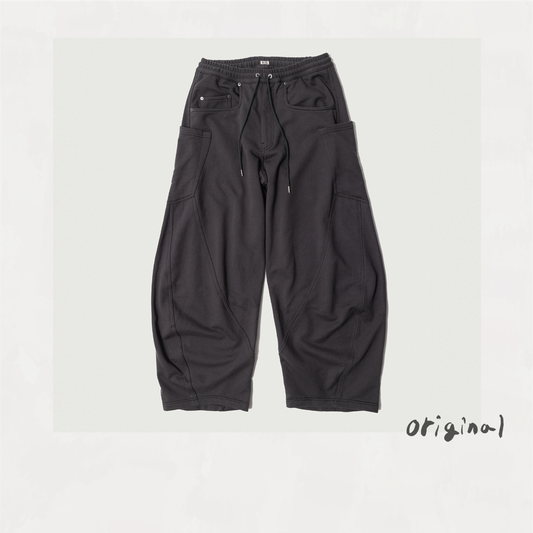 3D cutting sweat pants Charcoal