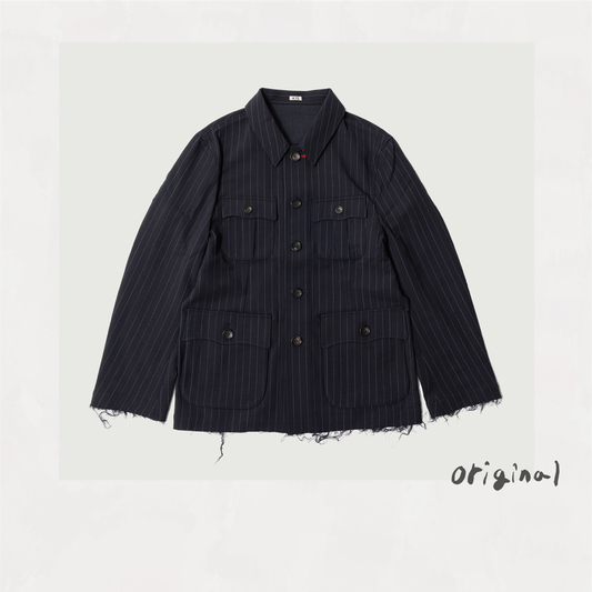 Bonded Wool Jacket Navy
