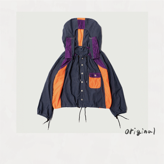 Checked smock shirt Blue
