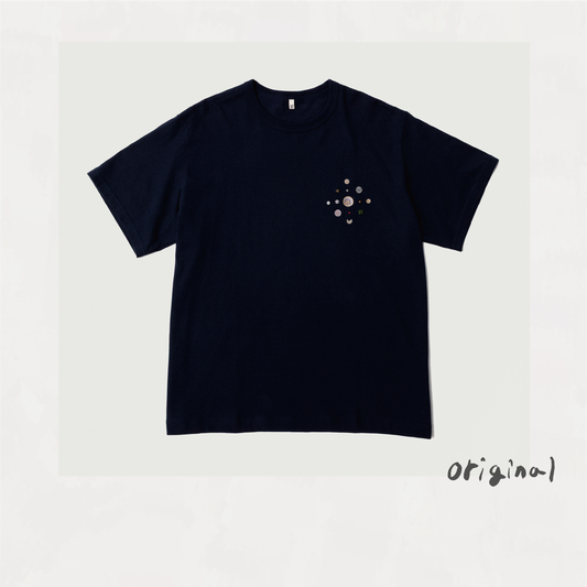 Beaded T-shirt Navy