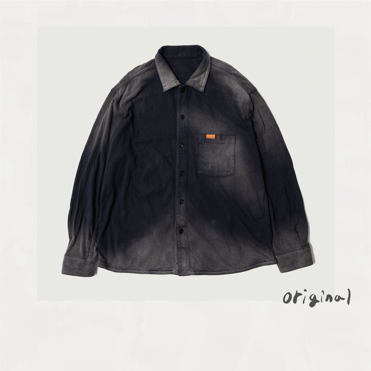 Faded work shirt Black