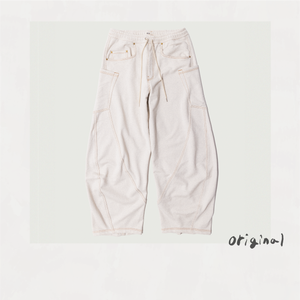 3D cutting sweat pants Oatmeal