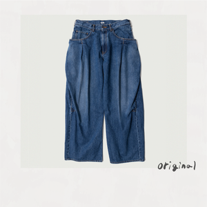 3D Cutting Denim Pants Indigo