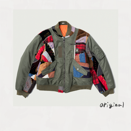 Quilt bomber jacket Khaki