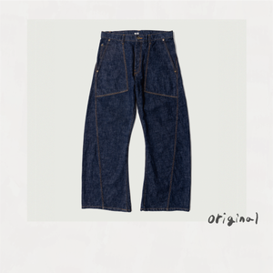 3D Cutting Denim Pants Indigo